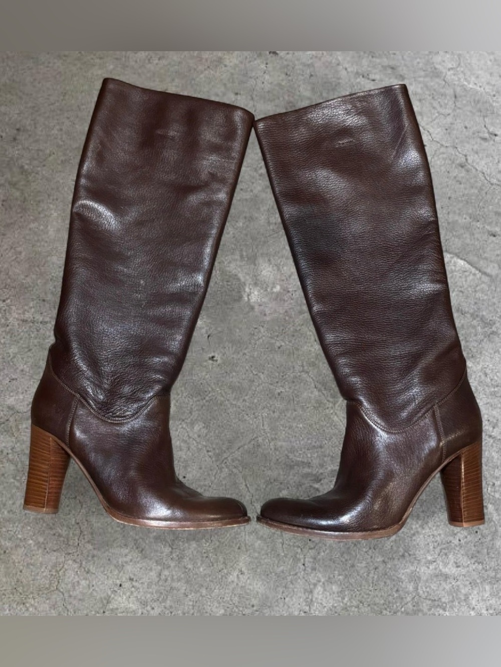Cole Haan Brown Leather Knee-High Heeled Boots